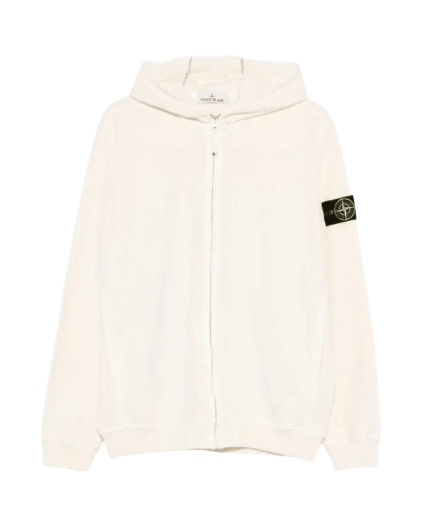 Sweat à capuche zippé Ivoire · Cirrus